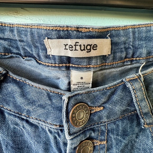 High Button Ripped Jean Shorts - Picture 2 of 3